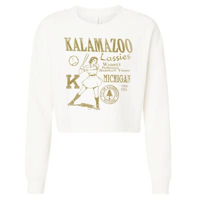 Kalamazoo Lassies Professional Women Baseball Team Cropped Pullover Crew