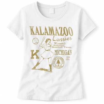 Kalamazoo Lassies Professional Women Baseball Team Womens T-Shirt