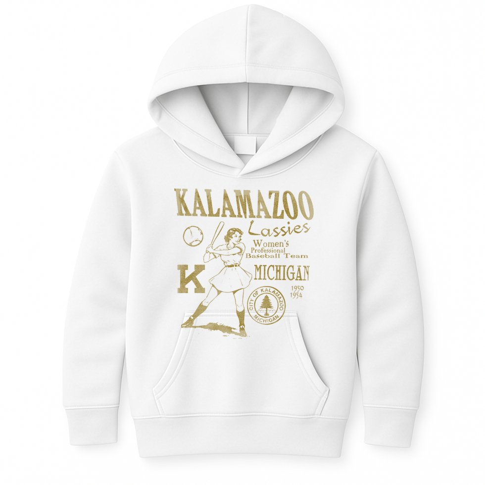 Kalamazoo Lassies Professional Women Baseball Team Kids Hoodie