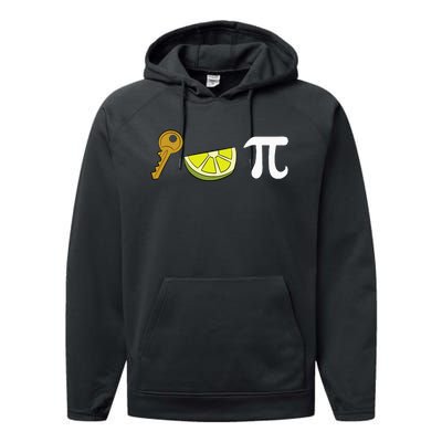 Key Lime Pie Dessert Food Pun Key Lime Pie Performance Fleece Hoodie