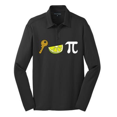 Key Lime Pie Dessert Food Pun Key Lime Pie Silk Touch Performance Long Sleeve Polo