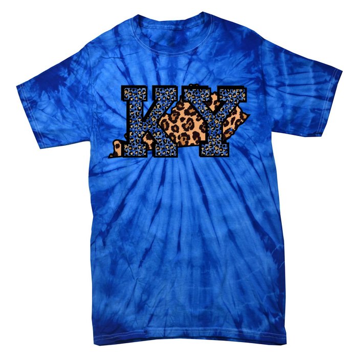 Kentucky Leopard Print Ky Pride Kentucky Cute State Gift Tie-Dye T-Shirt