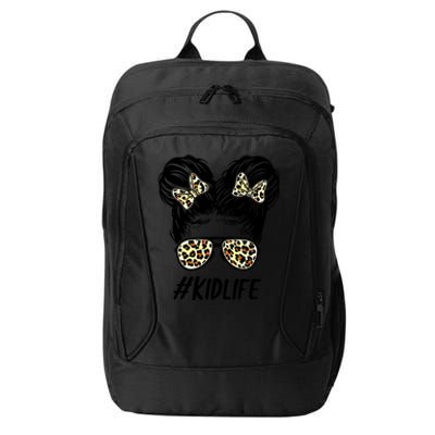 Kidlife Leopard Print #Momlife Mama Mimi Mommy Mother Day Gift City Backpack