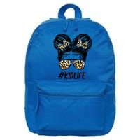 Kidlife Leopard Print #Momlife Mama Mimi Mommy Mother Day Gift 16 in Basic Backpack