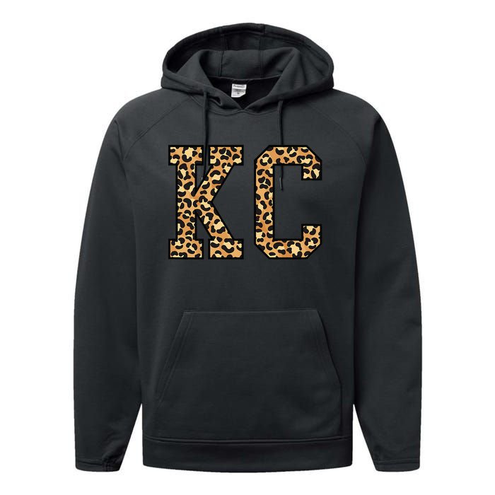 KC Leopard Pattern Wo Kansas City Performance Fleece Hoodie