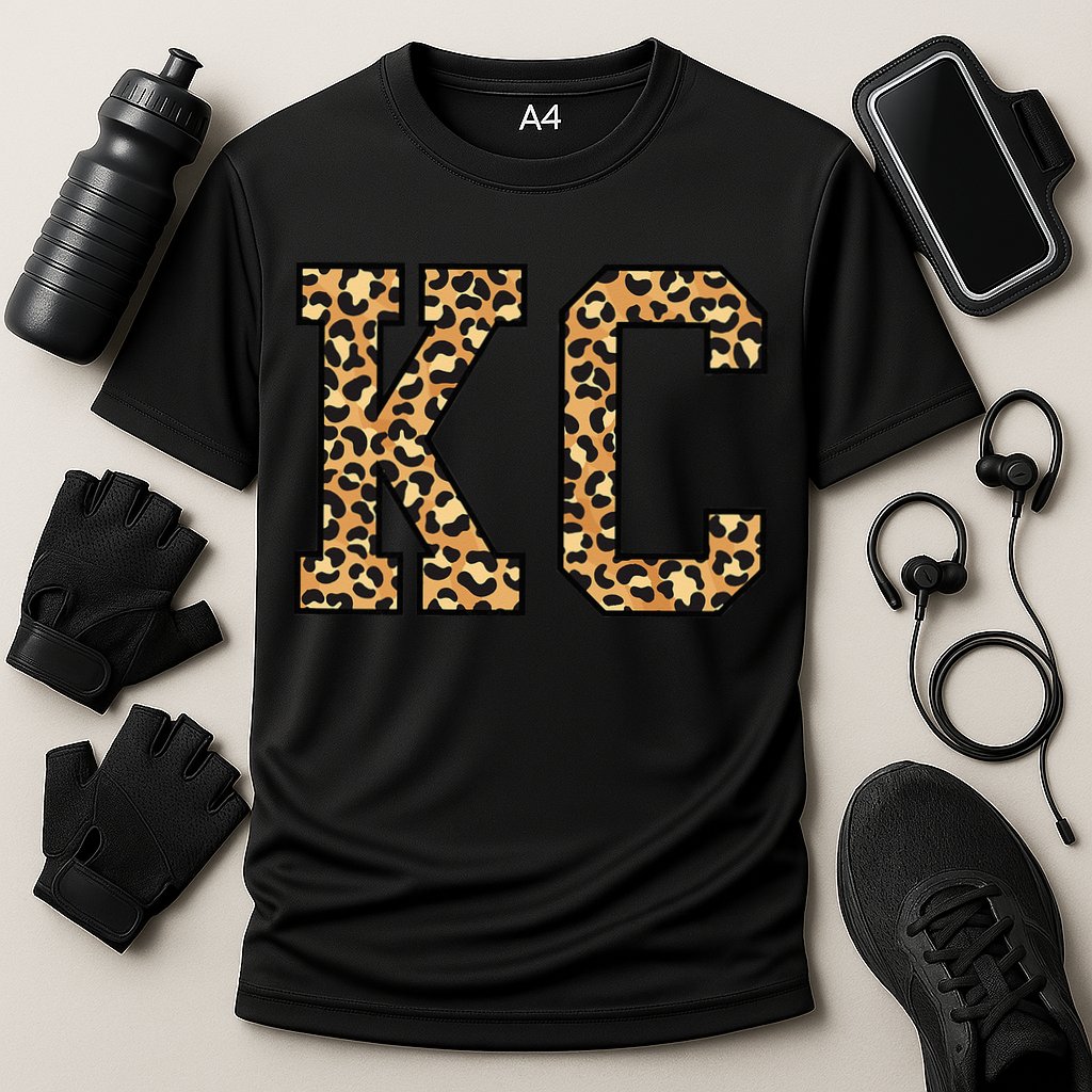 KC Leopard Pattern Wo Kansas City Cooling Performance Crew T-Shirt