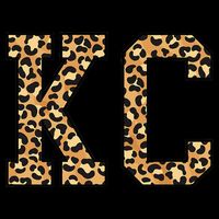 KC Leopard Pattern Wo Kansas City Button