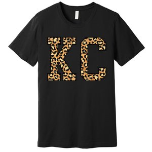 KC Leopard Pattern Wo Kansas City Premium T-Shirt