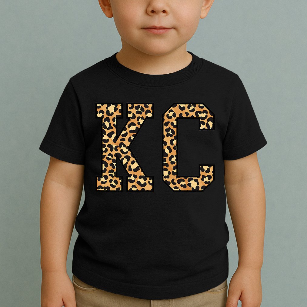 KC Leopard Pattern Wo Kansas City Toddler T-Shirt