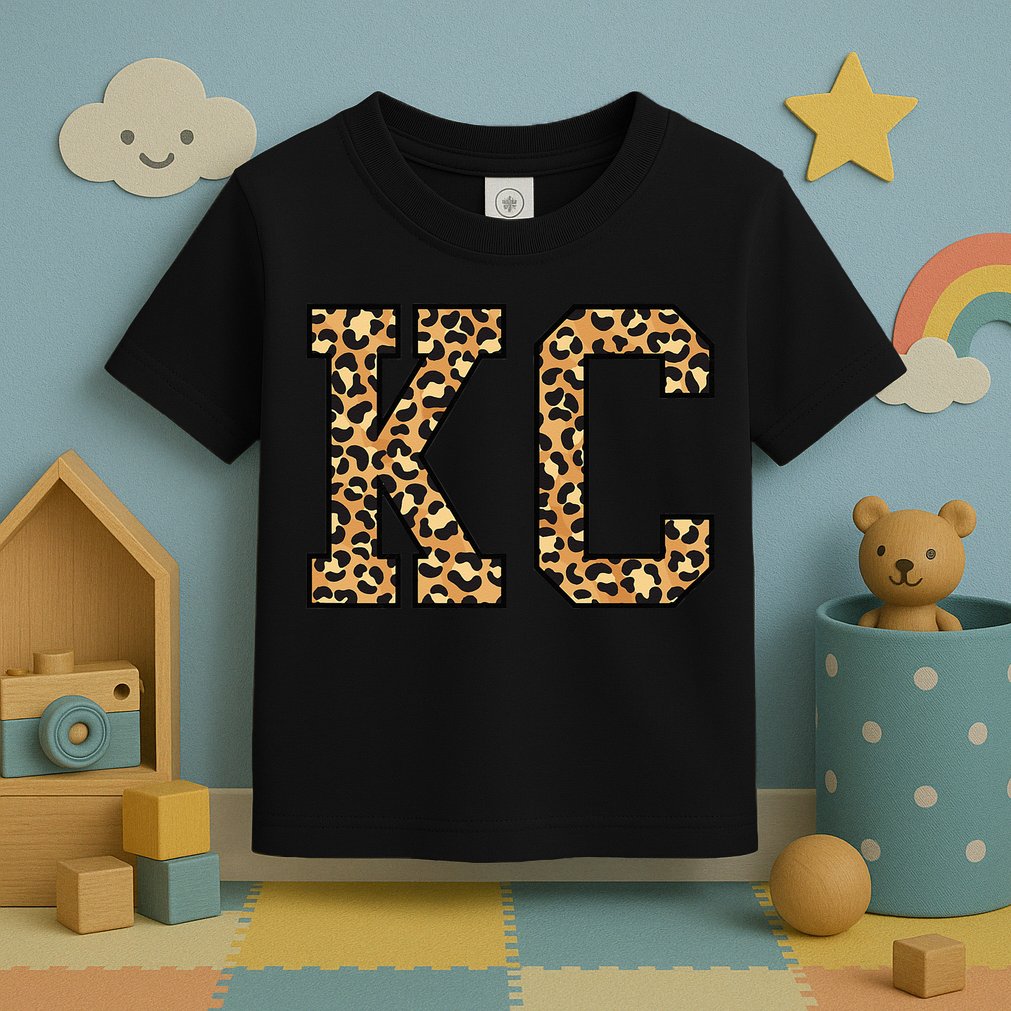 KC Leopard Pattern Wo Kansas City Toddler T-Shirt