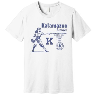 Kalamazoo Lassies Professional Women Baseball Team Premium T-Shirt