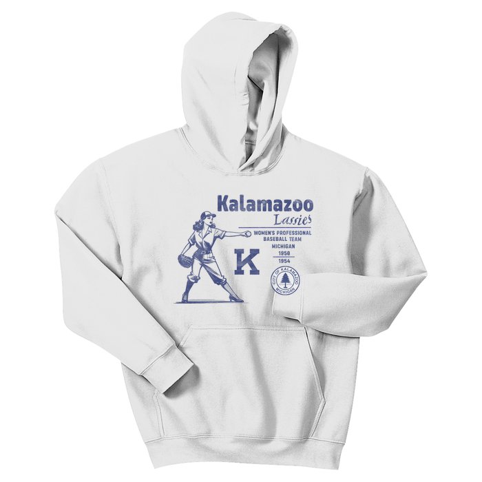 Kalamazoo Lassies Professional Women Baseball Team Kids Hoodie