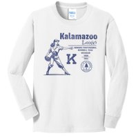 Kalamazoo Lassies Professional Women Baseball Team Kids Long Sleeve Shirt