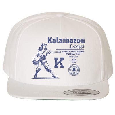 Kalamazoo Lassies Professional Women Baseball Team Wool Snapback Cap