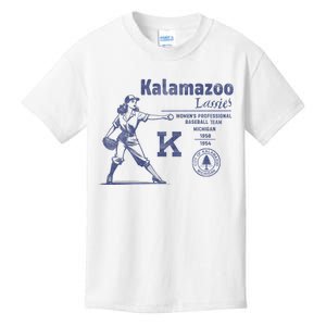 Kalamazoo Lassies Professional Women Baseball Team Kids T-Shirt