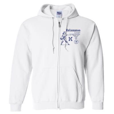 Kalamazoo Lassies Professional Women Baseball Team Full Zip Hoodie