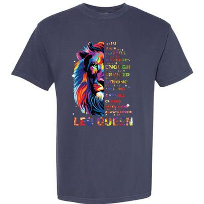 Ki Leo Queen Christian Bible Verse Costume Girl Garment-Dyed Heavyweight T-Shirt