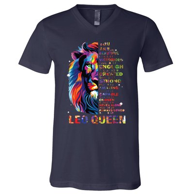 Ki Leo Queen Christian Bible Verse Costume Girl V-Neck T-Shirt