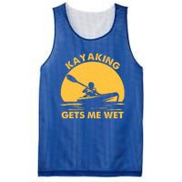 Kayak Lover Quote Kayaking Gets Me Wet Vintage Sunset Gift Mesh Reversible Basketball Jersey Tank