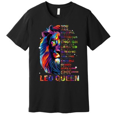 Ki Leo Queen Christian Bible Verse Costume Premium T-Shirt