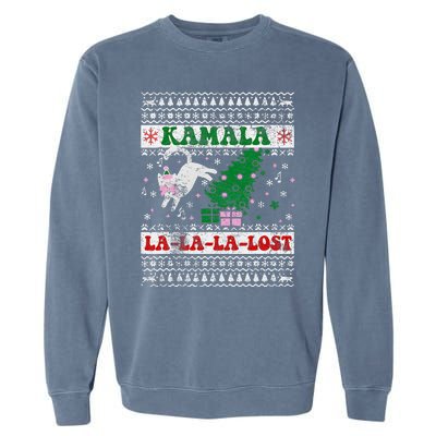 Kamala Lalalalost Retro Election Result 2024 Garment-Dyed Sweatshirt