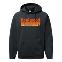 Kentwood Louisiana Retro 80s Style Performance Fleece Hoodie