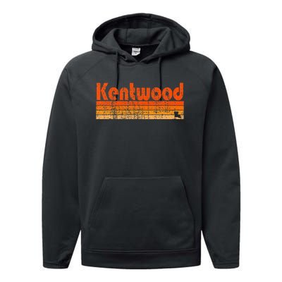 Kentwood Louisiana Retro 80s Style Performance Fleece Hoodie