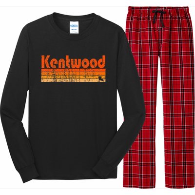 Kentwood Louisiana Retro 80s Style Long Sleeve Pajama Set