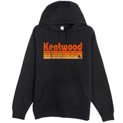 Kentwood Louisiana Retro 80s Style Premium Pullover Hoodie