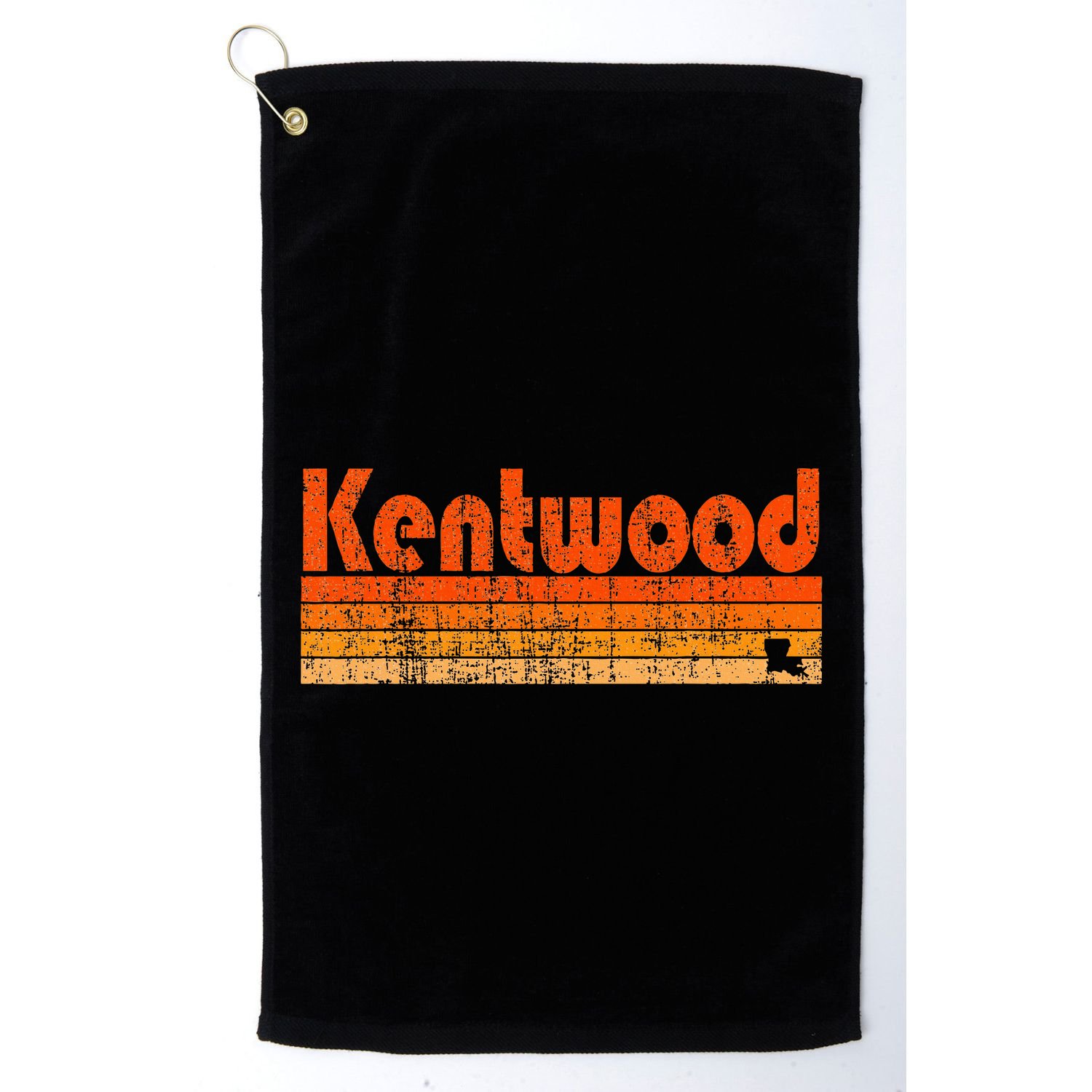 Kentwood Louisiana Retro 80s Style Golf Towel
