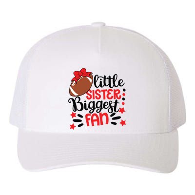 Kids Little Sister Biggest Fan Football Fan Game Day Game Season Yupoong Adult 5-Panel Trucker Hat