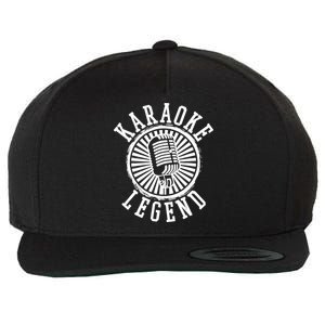 Karaoke Legend Singing Microphone Party Singer Gift Wool Snapback Cap