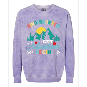 Kindergarten Let The Adventure Begin Back To School Costume Colorblast Crewneck Sweatshirt