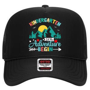 Kindergarten Let The Adventure Begin Back To School Costume High Crown Mesh Back Trucker Hat