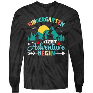 Kindergarten Let The Adventure Begin Back To School Costume Tie-Dye Long Sleeve Shirt