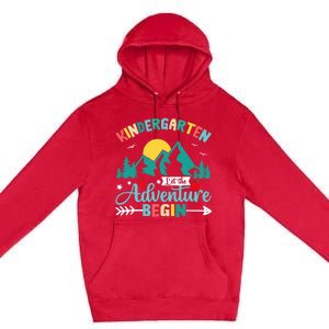 Kindergarten Let The Adventure Begin Back To School Costume Premium Pullover Hoodie