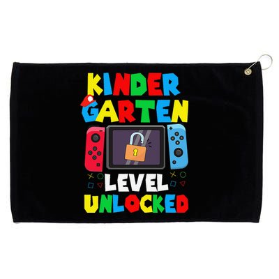 Kindergarten Level Unlocked Back To School First Day Gamer Gift Grommeted Golf Towel