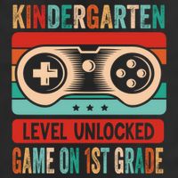 Kindergarten Level Unlocked Game On 1St Grade Video Gamer Meaningful Gift 7 Panel Mesh Trucker Snapback Hat