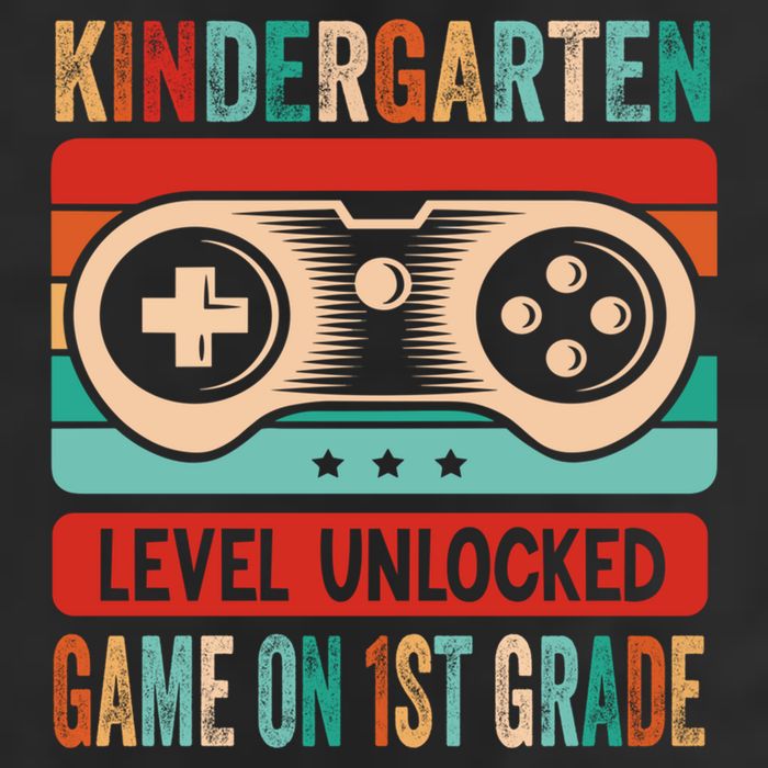 Kindergarten Level Unlocked Game On 1St Grade Video Gamer Meaningful Gift 7 Panel Mesh Trucker Snapback Hat