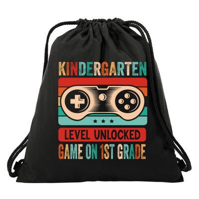 Kindergarten Level Unlocked Game On 1St Grade Video Gamer Meaningful Gift Drawstring Bag