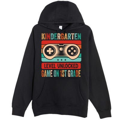 Kindergarten Level Unlocked Game On 1St Grade Video Gamer Meaningful Gift Premium Pullover Hoodie