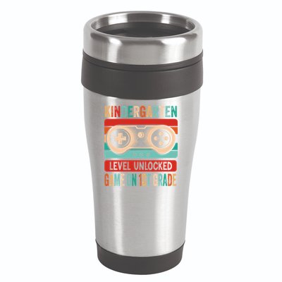 Kindergarten Level Unlocked Game On 1St Grade Video Gamer Meaningful Gift 16oz Travel Tumbler