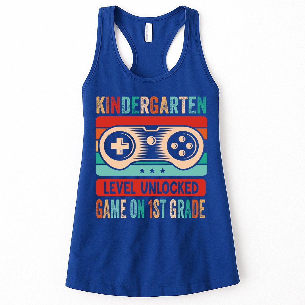 Kindergarten Level Unlocked Game On 1St Grade Video Gamer Meaningful Gift Womens Tank Top