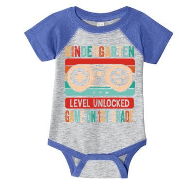Kindergarten Level Unlocked Game On 1St Grade Video Gamer Meaningful Gift Infant Baby Jersey Bodysuit