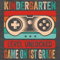 Kindergarten Level Unlocked Game On 1St Grade Video Gamer Meaningful Gift Vector Backpack