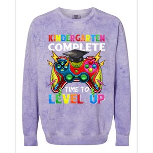 Kindergarten Level Unlocked Game To School Gift Colorblast Crewneck Sweatshirt