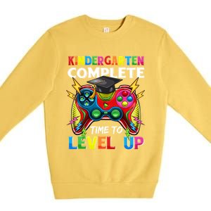 Kindergarten Level Unlocked Game To School Gift Premium Crewneck Sweatshirt