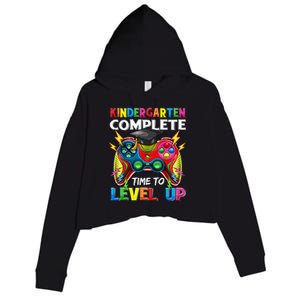 Kindergarten Level Unlocked Game To School Gift Crop Fleece Hoodie