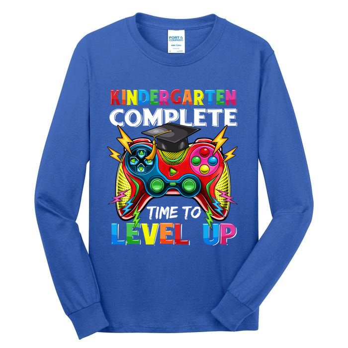 Kindergarten Level Unlocked Game To School Gift Tall Long Sleeve T-Shirt