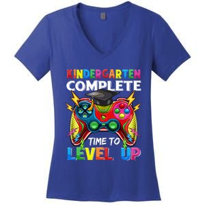 Kindergarten Level Unlocked Game To School Gift Women's V-Neck T-Shirt